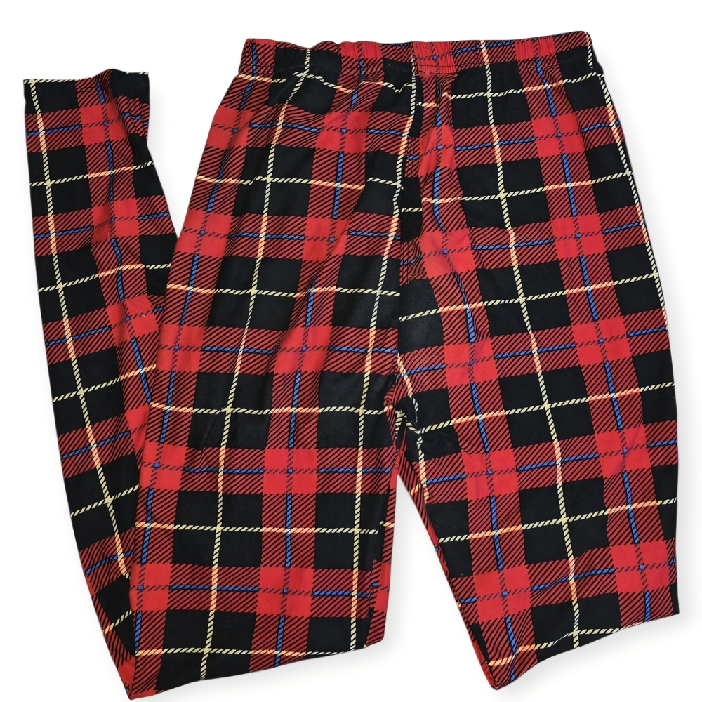 ❤️Plaid Leggings in Red and Black☆